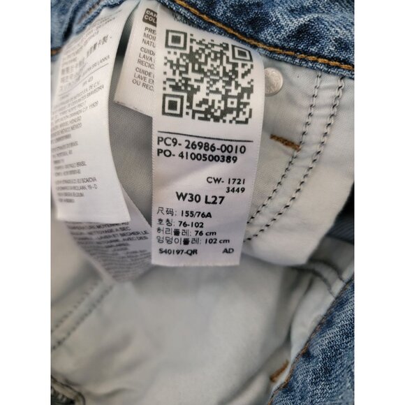 Levis High Waisted Mom Tapered Leg Jean Blue Denim Women's W30 L27 - Picture 7 of 9